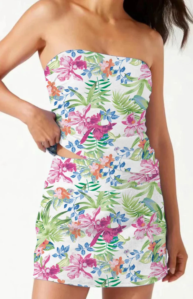 Flower Island Cays Bandini Tankini Set FANQISILVER